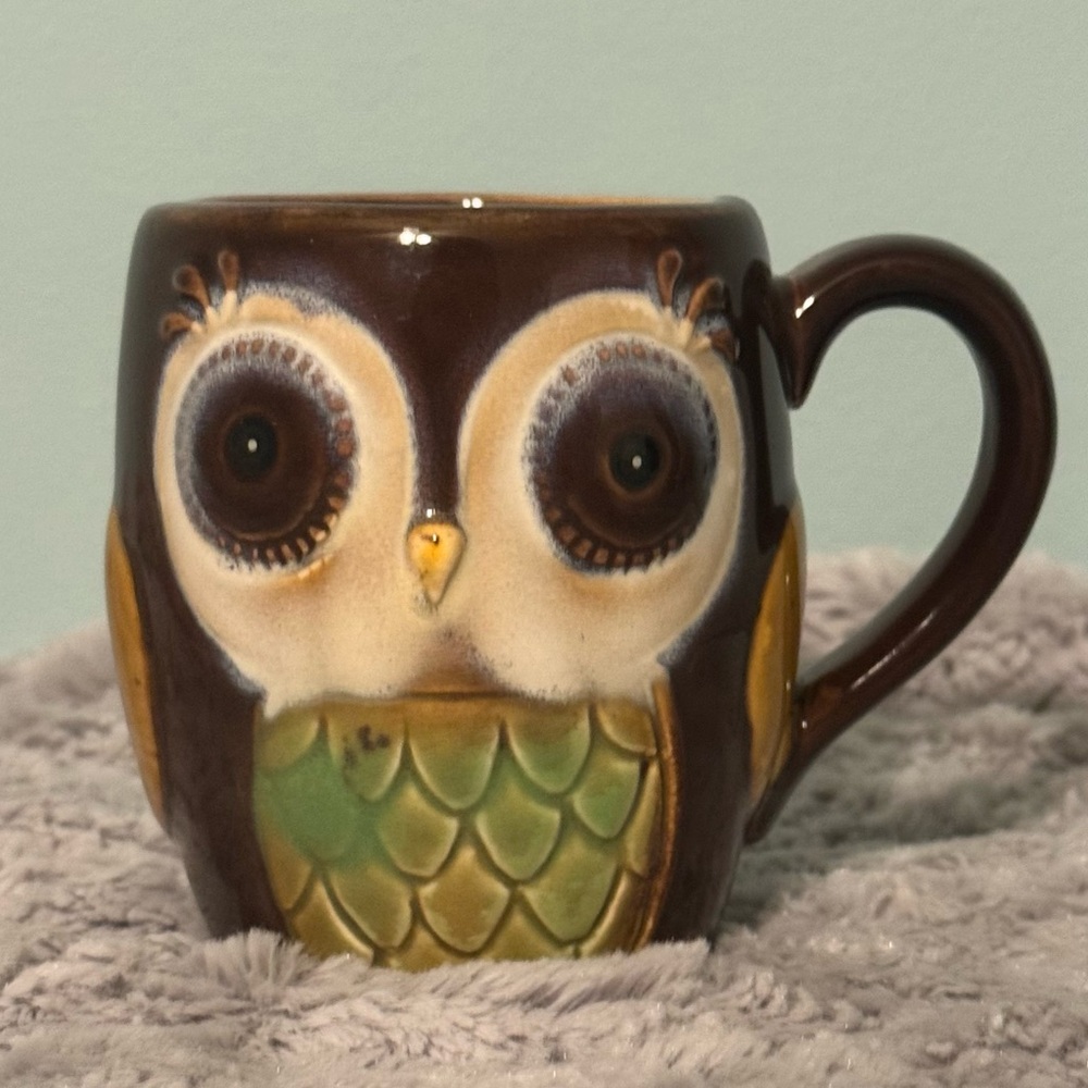 EUC Cute Tea / Coffee Hand-Painted Owl Mug